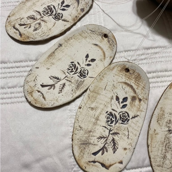 Terry Myhren Studio Art Pottery Wall Hanging Planter Wind Chime, Blue, Signed - Picture 6 of 10